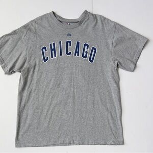 Majestic Chicago Grey tee shirt